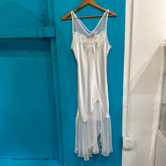 Vintage Silk White Slip Dress