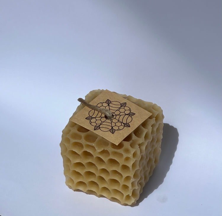 Square Honeycomb Handmade Bees Wax Candle