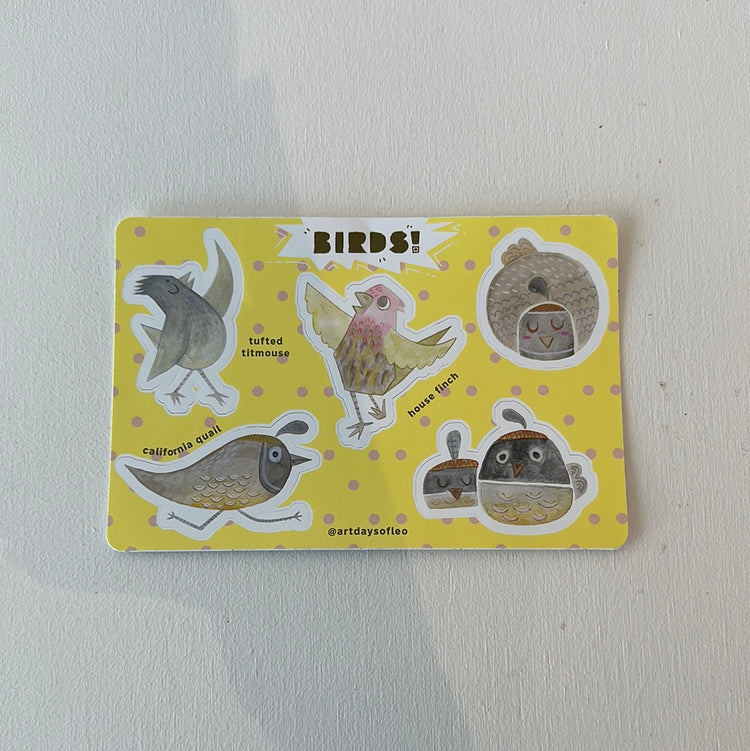 Sticker Sheet California Birds