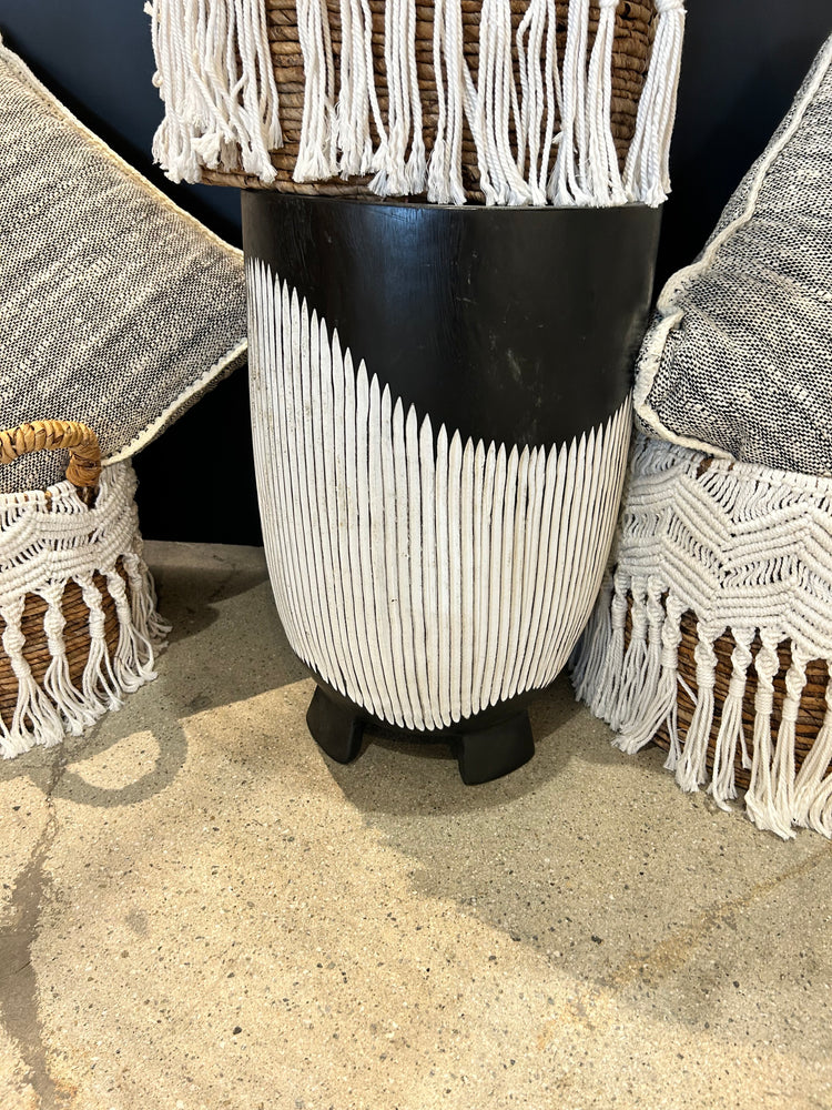 Black and White Palm Vase