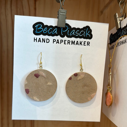 Brown Circle Earrings