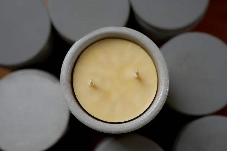 Concrete Jar Pachouli Beeswax Candle