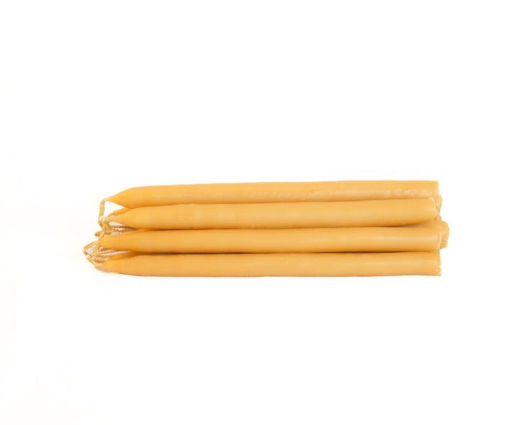 5-ct Classic 10” Taper Hand Dipped Bees Wax Candle