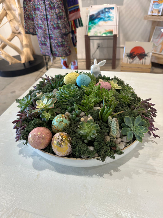 Large Succulent Easter Display
