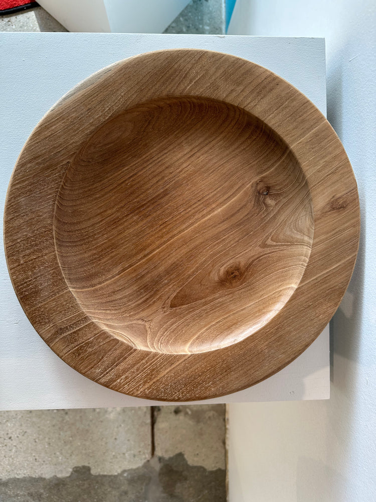 Teak Wood Round Plate