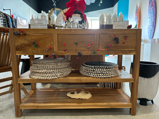 Teak Console Table (No Print)