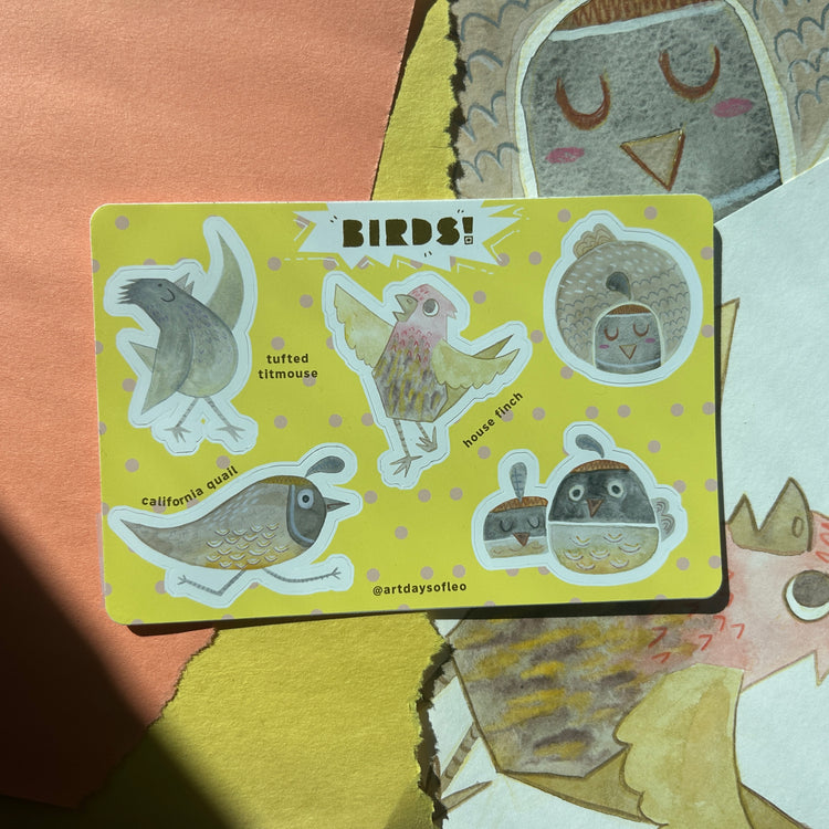 Sticker Sheet California Birds