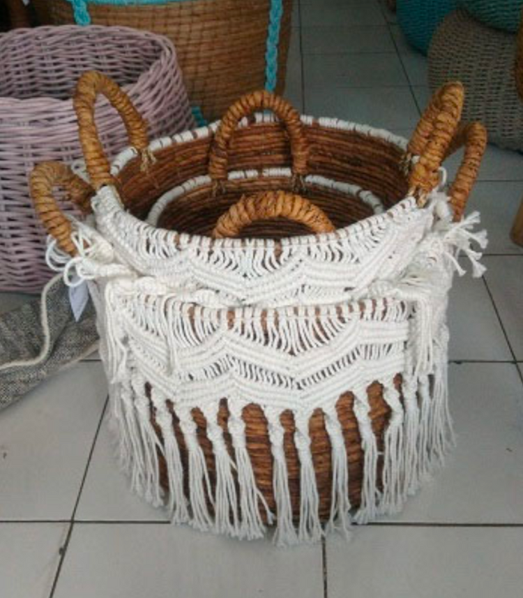 Wicker Baskets made from Banana Tree Leaves