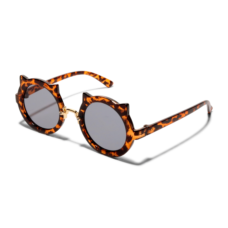 LISA Kids Round Cheetah Sunglasses