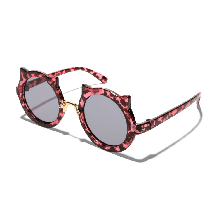 LISA Kids Round Cheetah Sunglasses